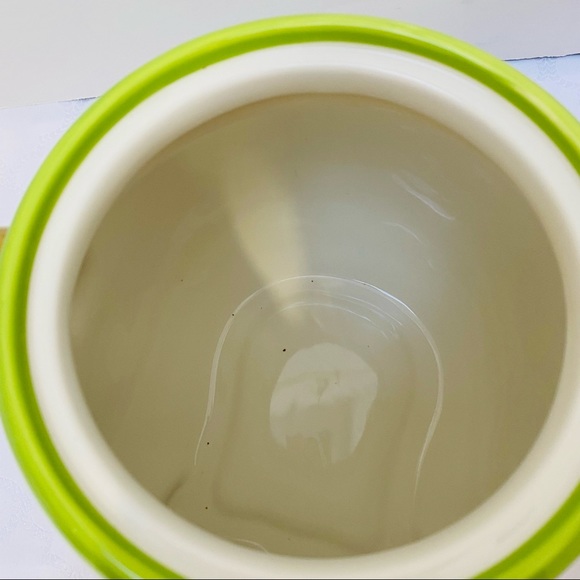 Girl Sock Monkey Ceramic Cookie Jar Real Home Earthenware Red Smiley Face. - Picture 12 of 13